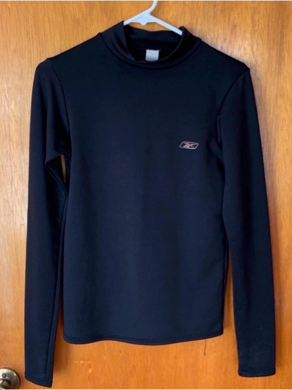Reebok Black Long-Sleeve Mock Neck Performance Top